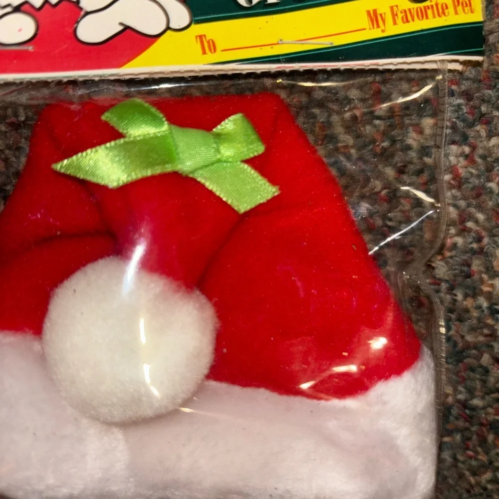 Festive Red and White Kitty Santa Hat